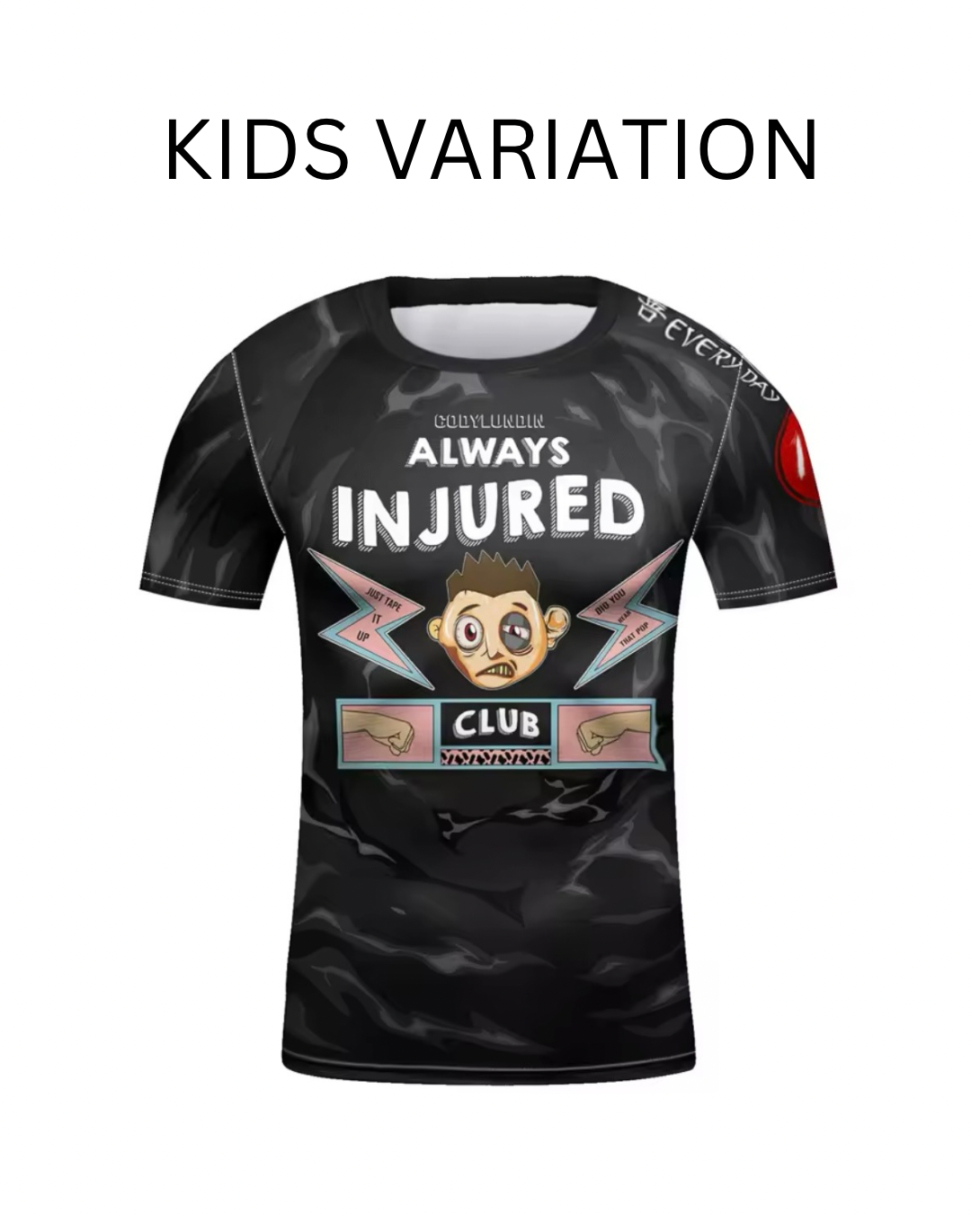 Always Injured Premium BJJ / MMA Rash Guard - LONG & SHORT SLEEVE VARIATIONS - MADE TO ORDER 2 WEEK DISPATCH