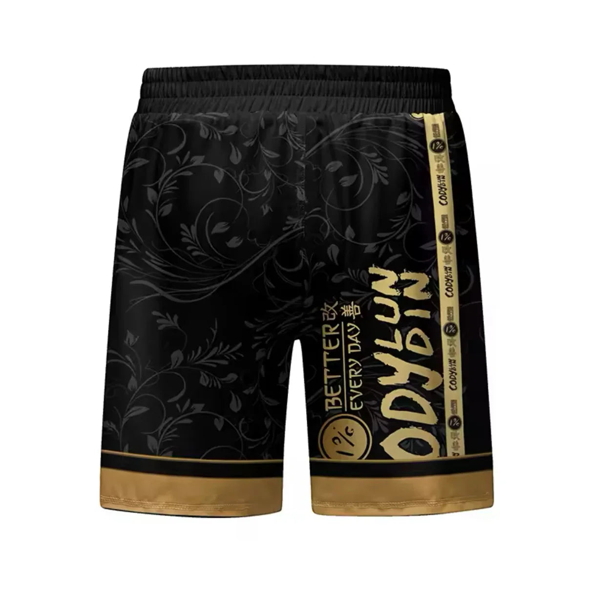 Black & Gold Premium BJJ No Gi / MMA Grappling Shorts - MADE TO ORDER 2 WEEK DISPATCH
