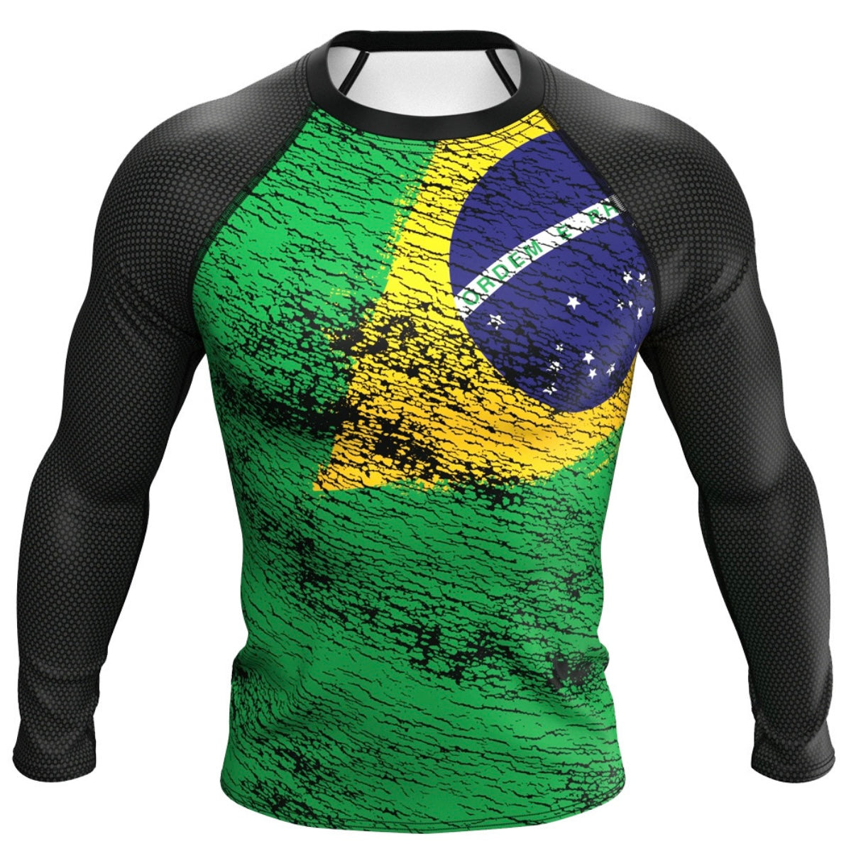 Brazil (Brasil) Premium BJJ Rash Guard - LONG OR SHORT SLEEVE - MADE TO ORDER 2 WEEK DISPATCH