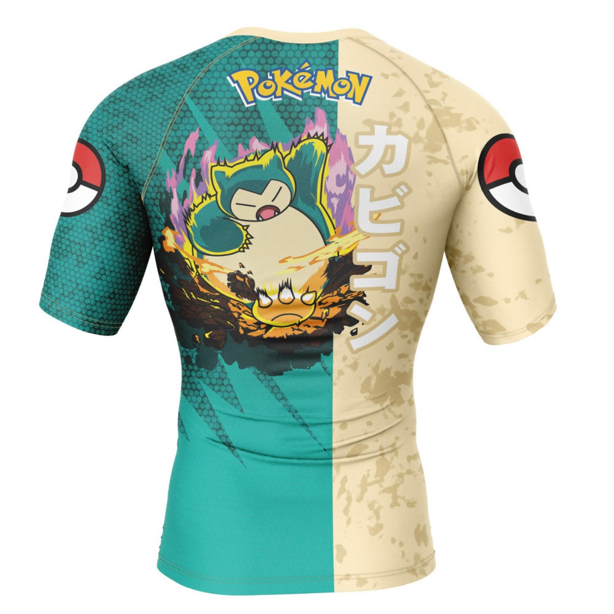 Pokemon Great Snorlax Premium Short Sleeve Rash Guard - MADE TO ORDER 2 WEEK DISPATCH