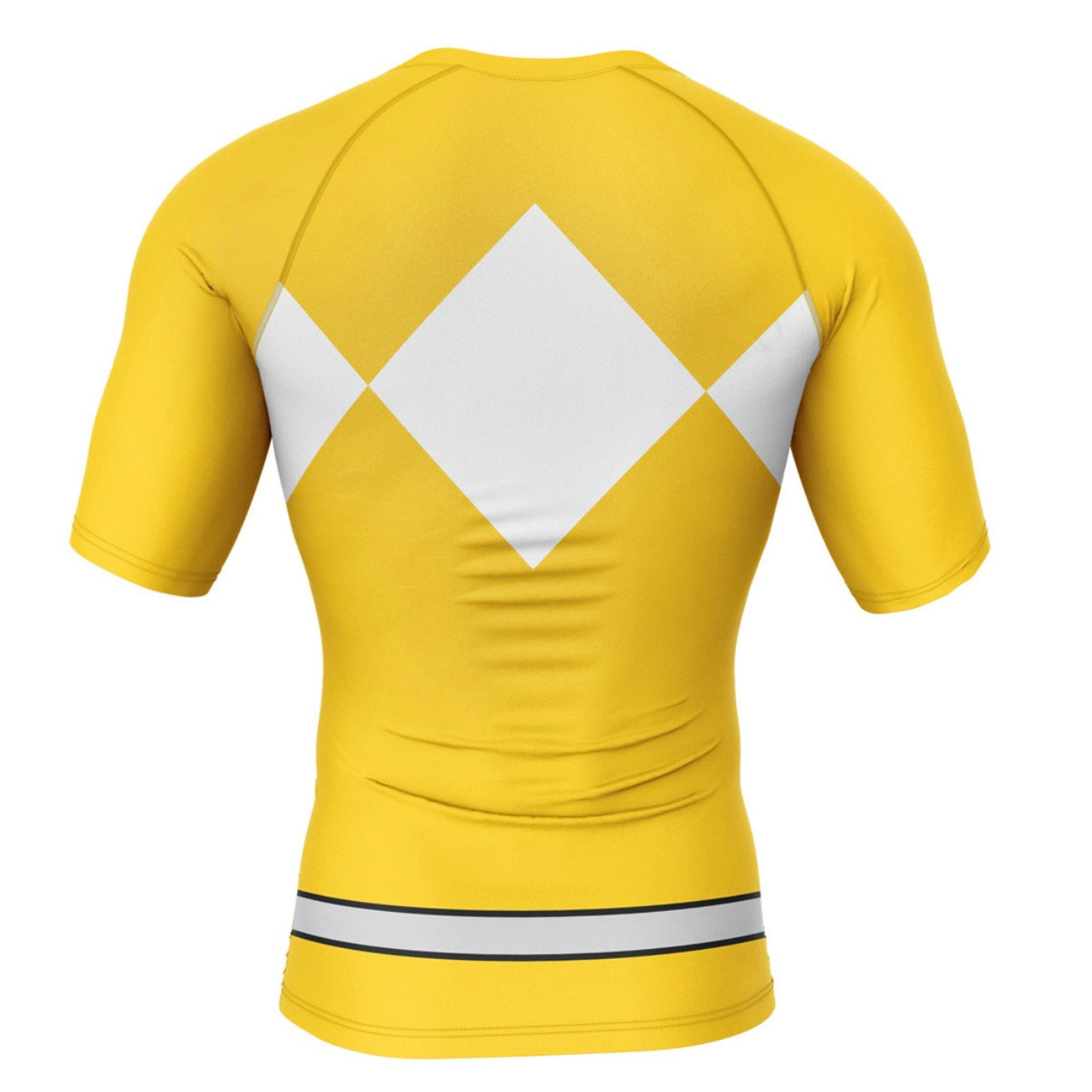 Yellow Power Ranger Premium Rash Guard - LONG OR SHORT SLEEVE - MADE TO ORDER 2 WEEK DISPATCH