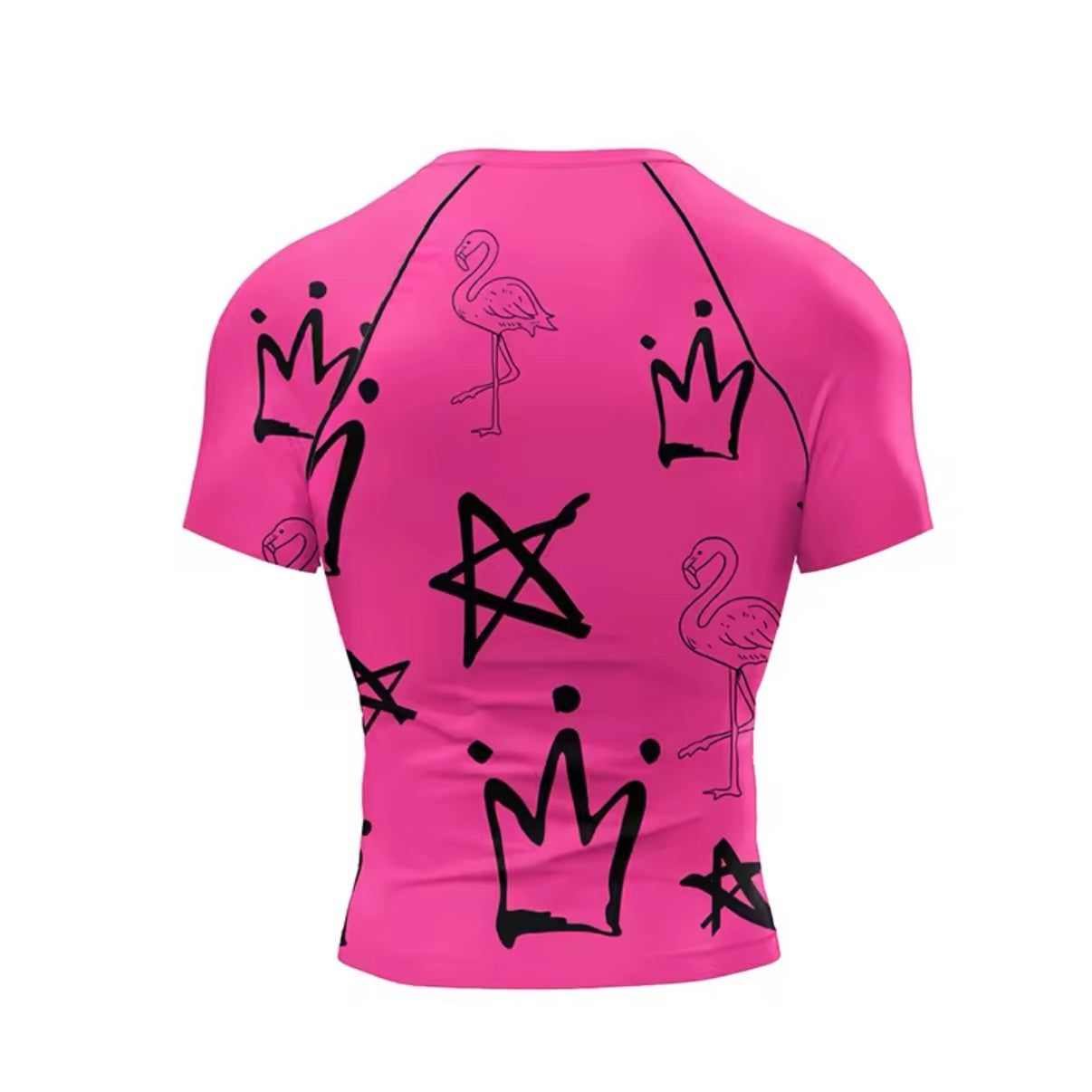 Pink Flamingo Premium BJJ / MMA Rash Guard - LONG & SHORT SLEEVE VARIATIONS - MADE TO ORDER 2 WEEK DISPATCH