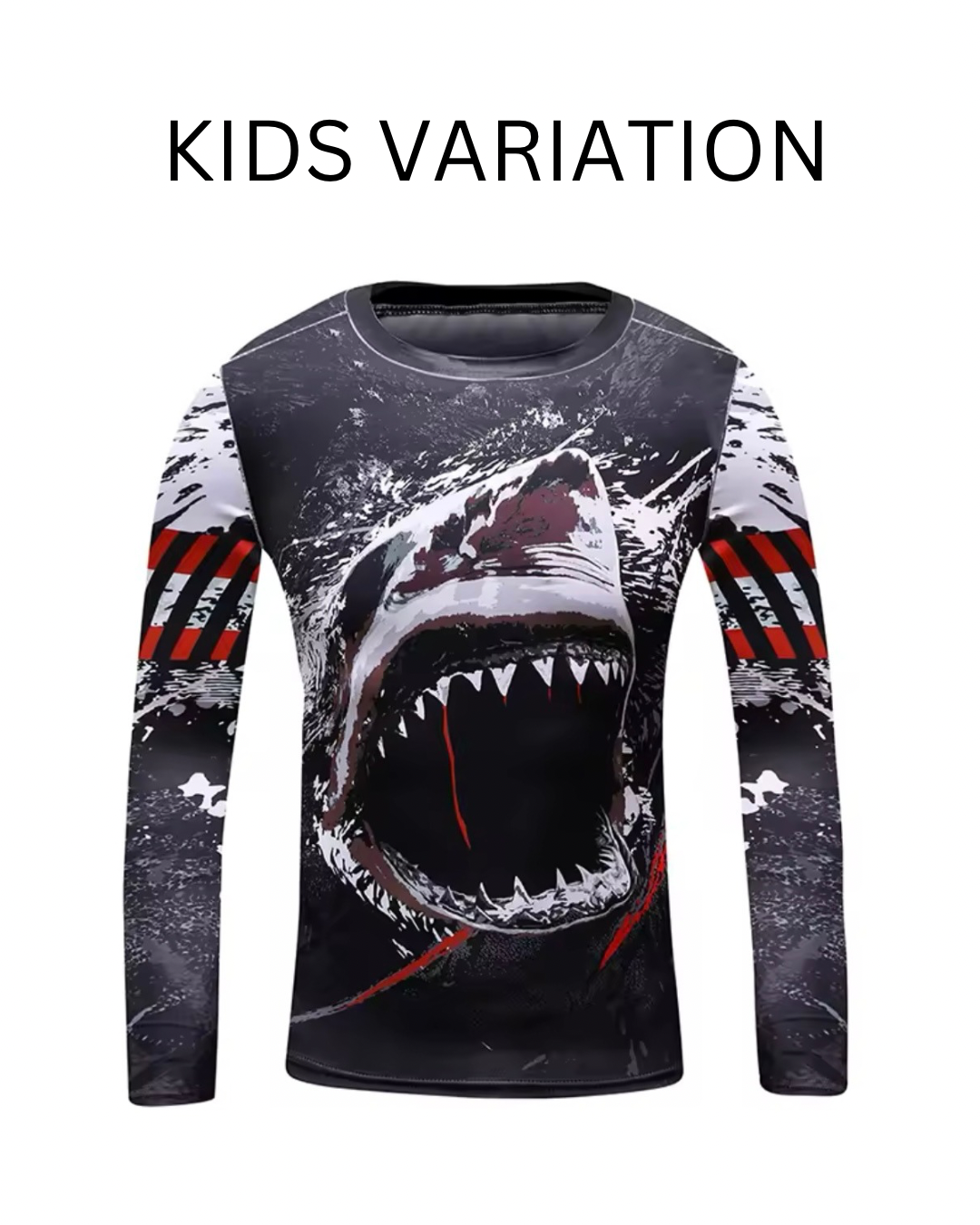 Shark Premium BJJ / MMA Rash Guard - LONG & SHORT SLEEVE VARIATIONS - MADE TO ORDER 2 WEEK DISPATCH