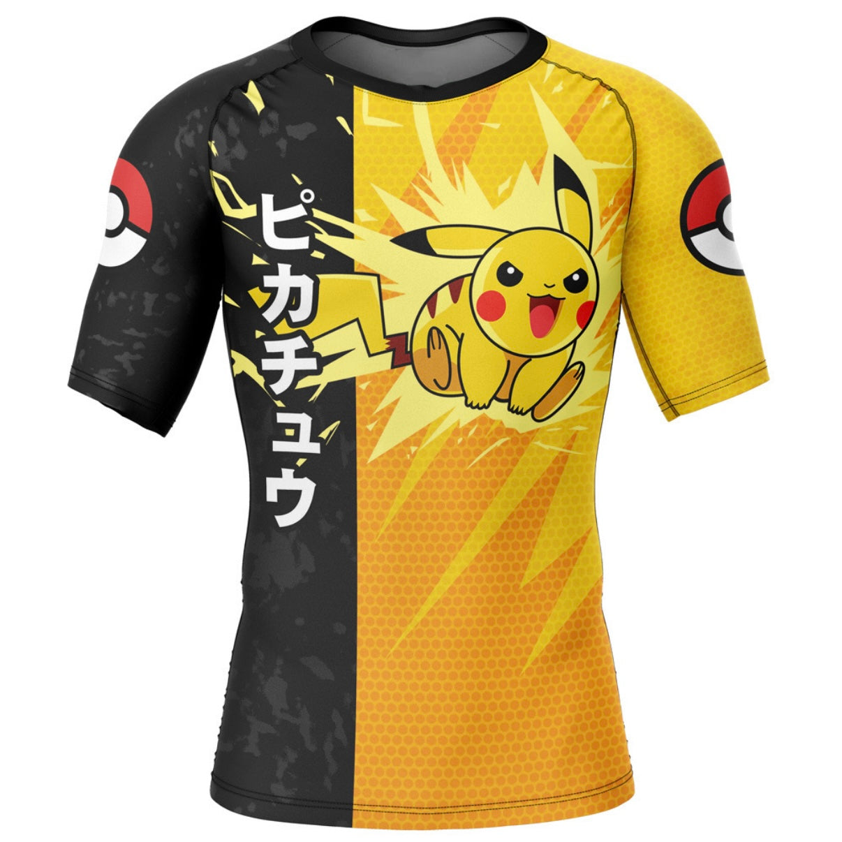 Pokemon Pikachu Thunder Premium Rash Guard - LONG OR SHORT SLEEVE - MADE TO ORDER 2 WEEK DISPATCH