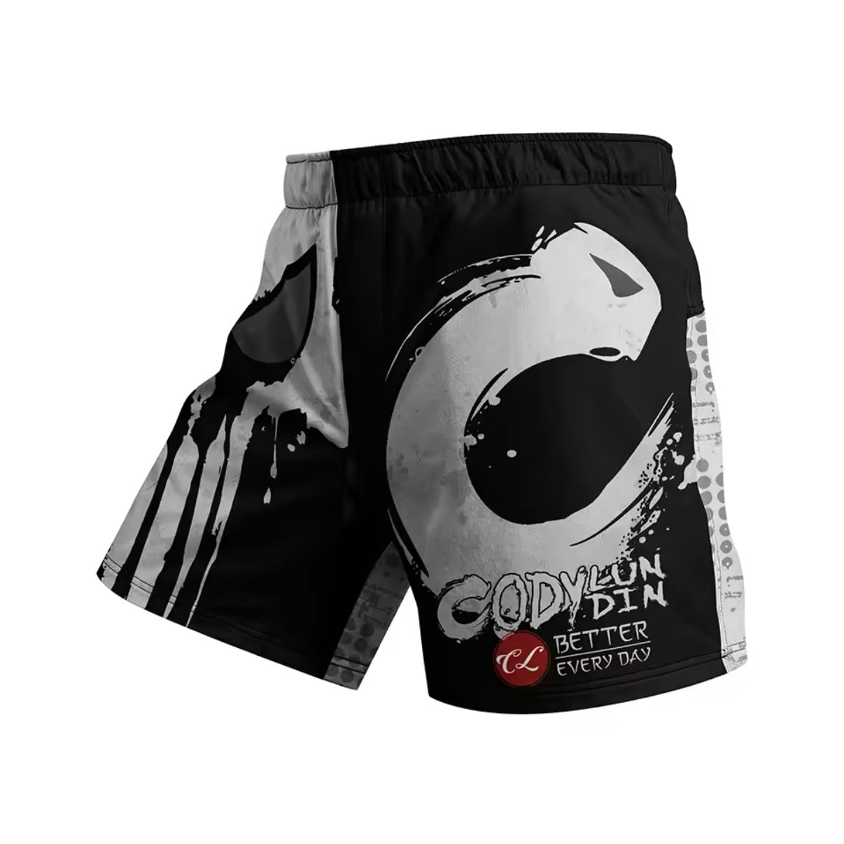 White Skull Premium BJJ No Gi / MMA Set. Rash Guard, Shorts & Spats - MADE TO ORDER 2 WEEK DISPATCH