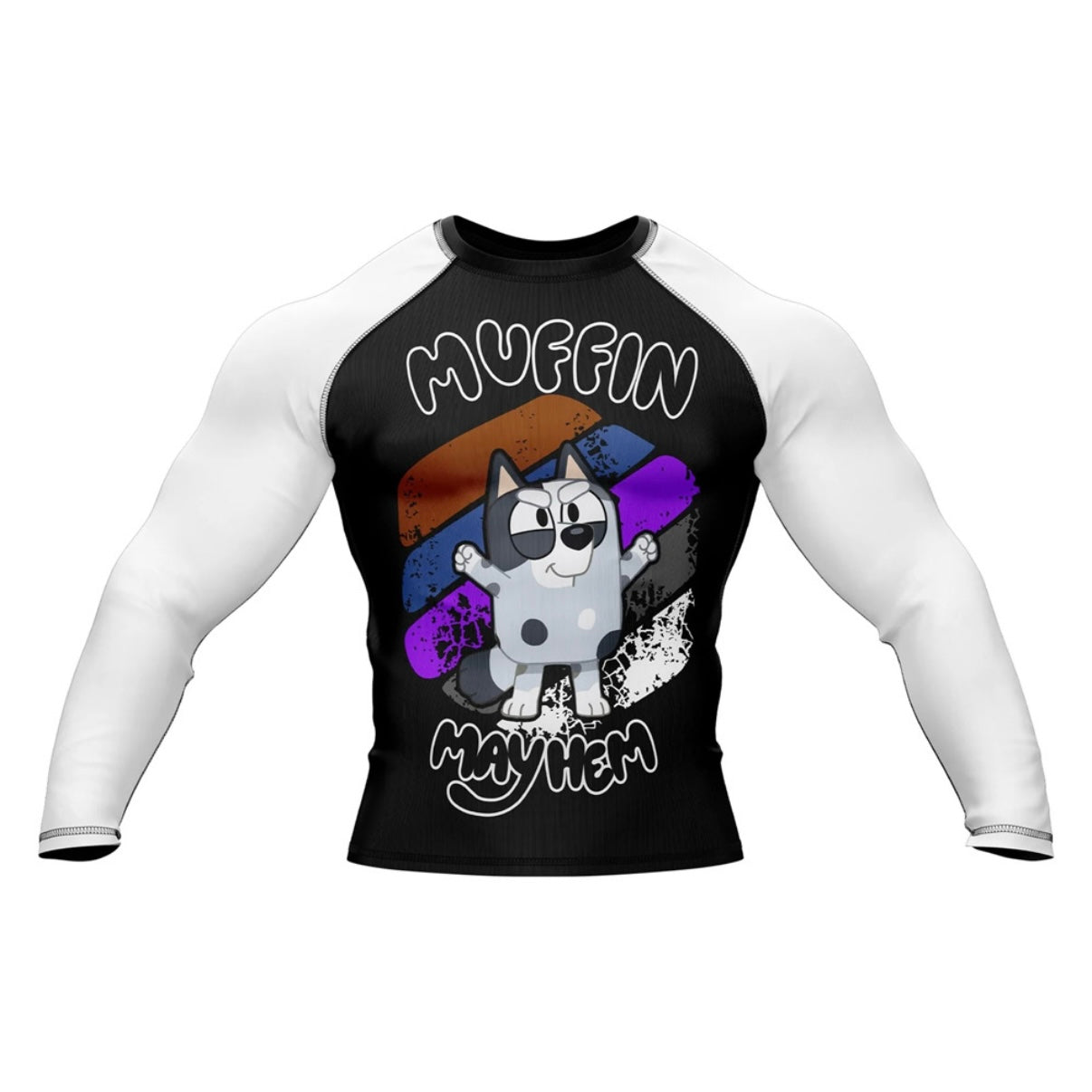 Bluey Muffin Mayhem Premium Rash Guard - LONG OR SHORT SLEEVE - MADE TO ORDER 2 WEEK DISPATCH