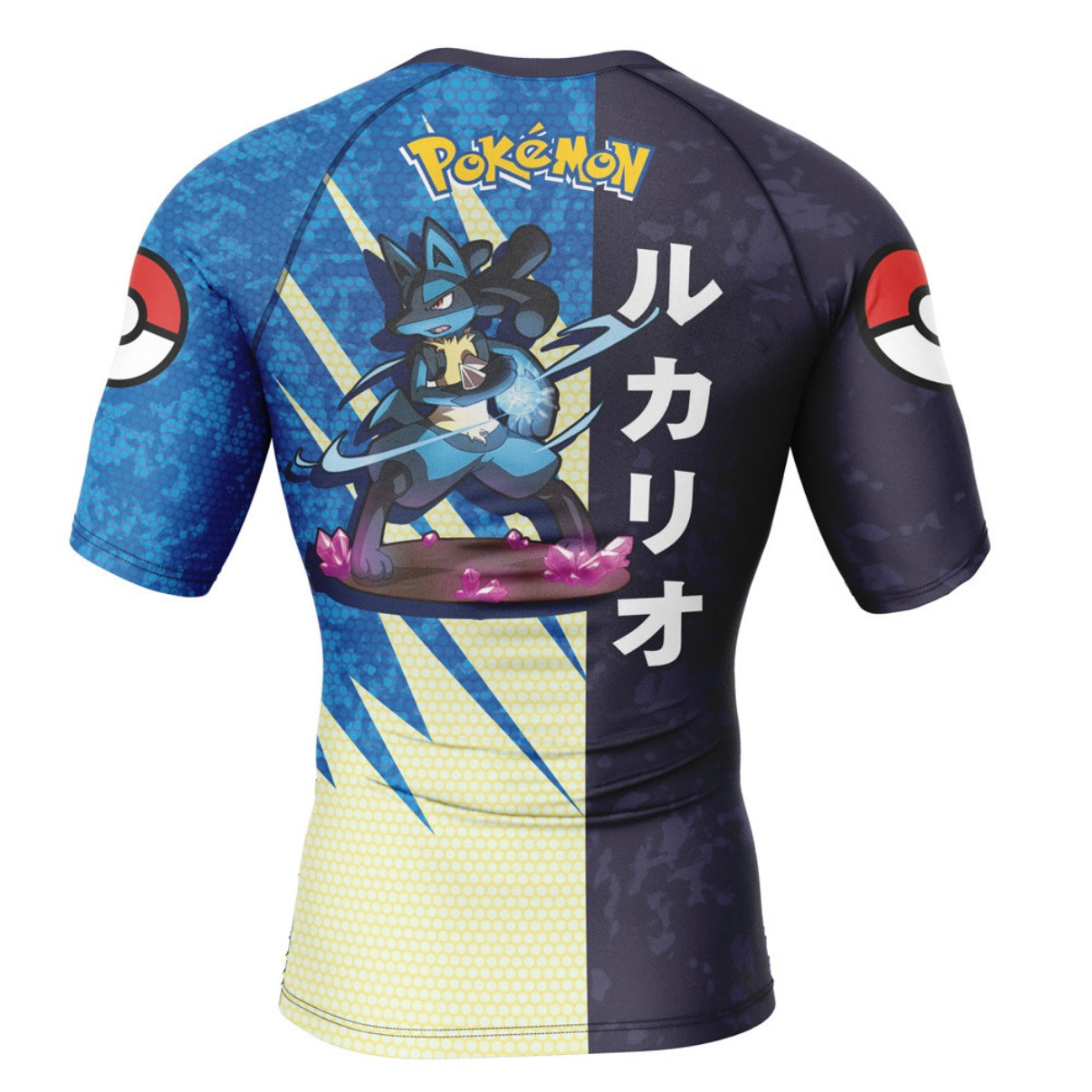 Pokemon Lucario Premium Short Sleeve Rash Guard - MADE TO ORDER 2 WEEK DISPATCH