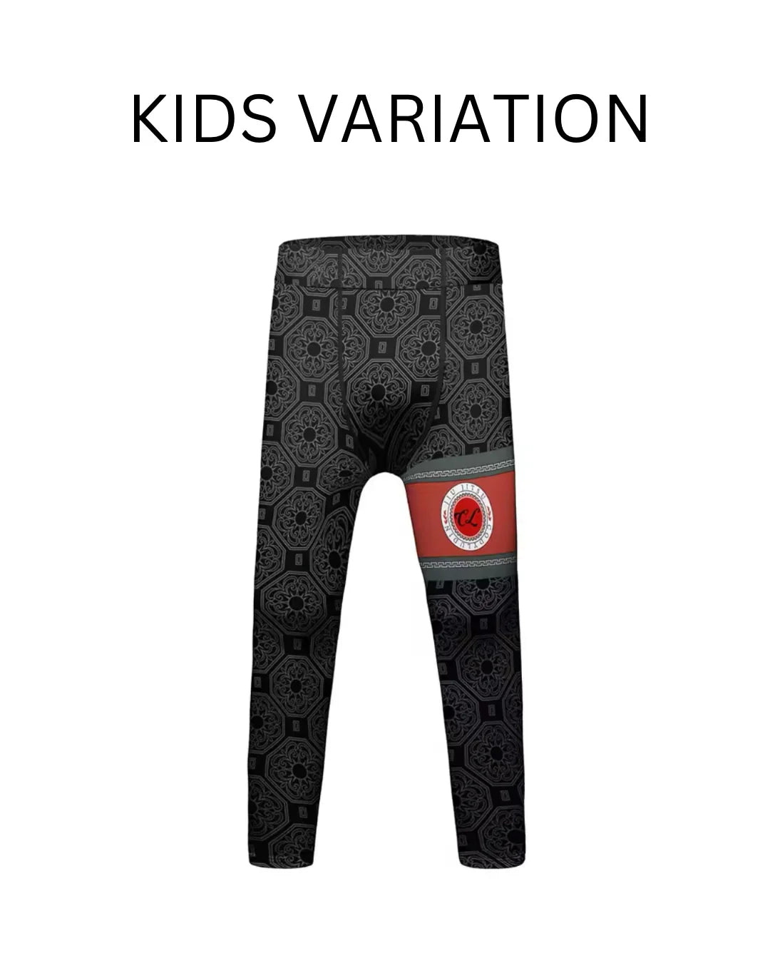 Black & Red Premium Compression Spats for BJJ, MMA, Wrestling, CrossFit, Yoga, Running, Cycling, and More - MADE TO ORDER 2 WEEK DISPATCH