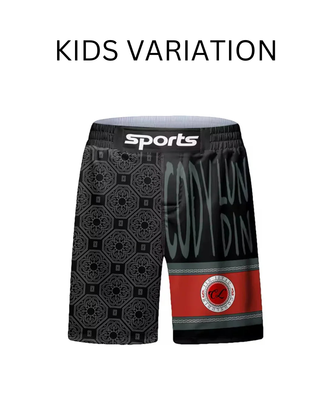 Black & Red Premium BJJ No Gi / MMA Grappling Shorts - MADE TO ORDER 2 WEEK DISPATCH