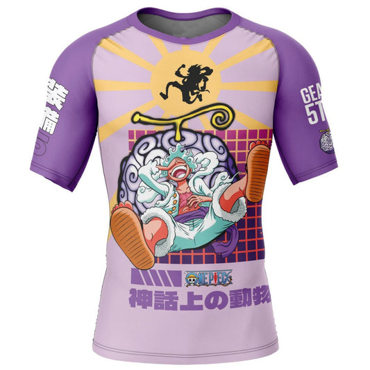One Piece Sun God Nika Premium Short Sleeve Rash Guard - MADE TO ORDER 2 WEEK DISPATCH
