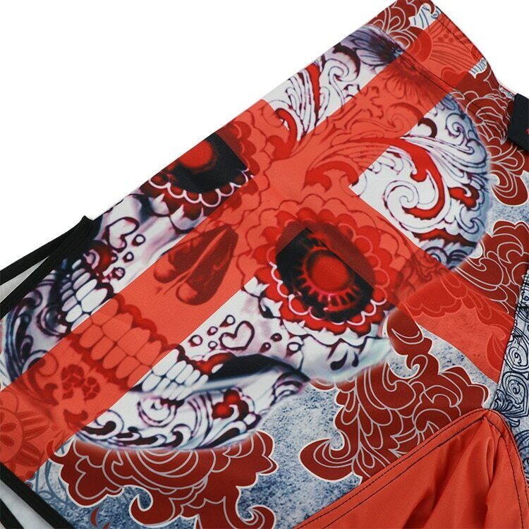 Red Cross Skull Premium MMA Grappling Shorts - MADE TO ORDER 2 WEEK DISPATCH