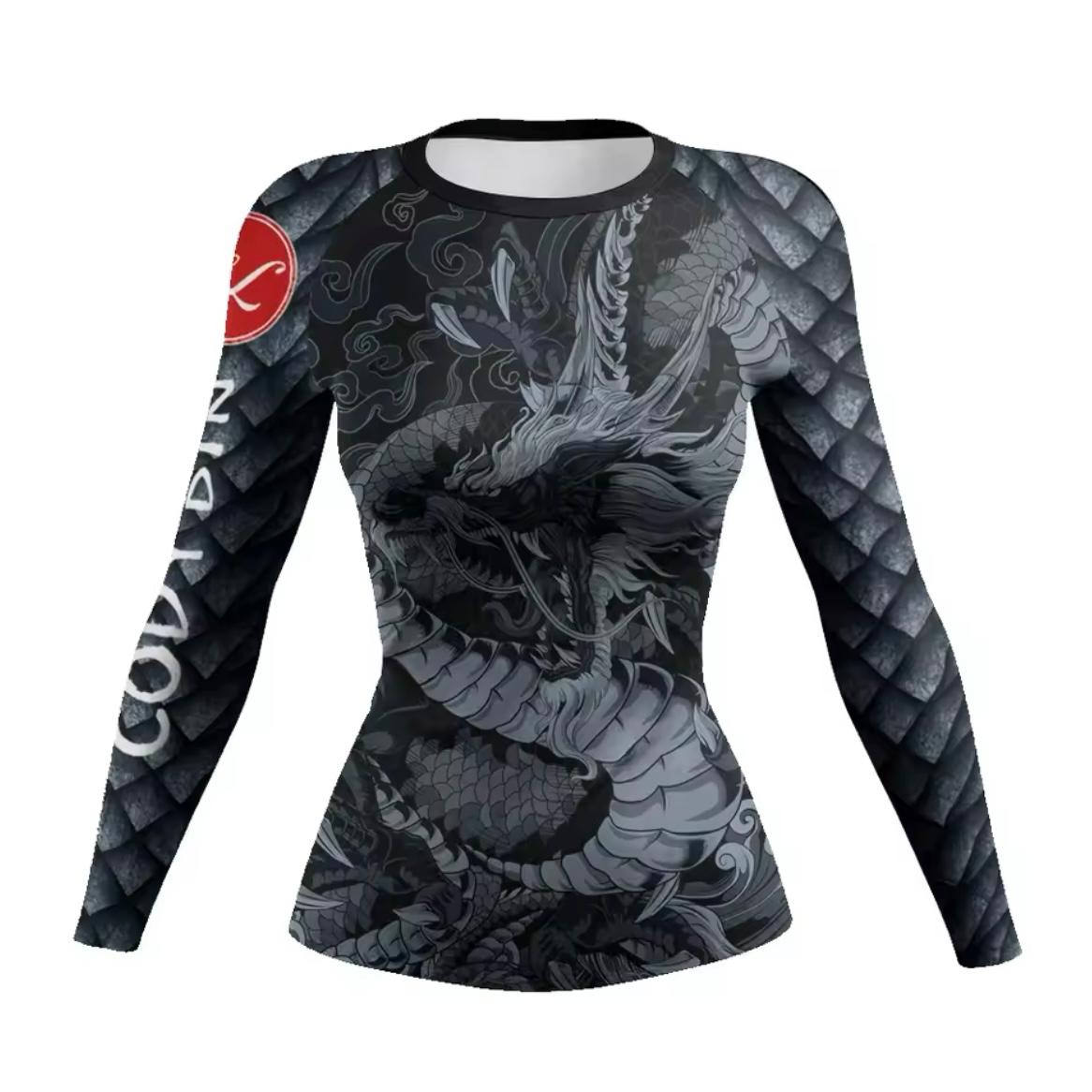 Women’s Black Dragon Premium BJJ / MMA Rash Guard - MADE TO ORDER 2 WEEK DISPATCH