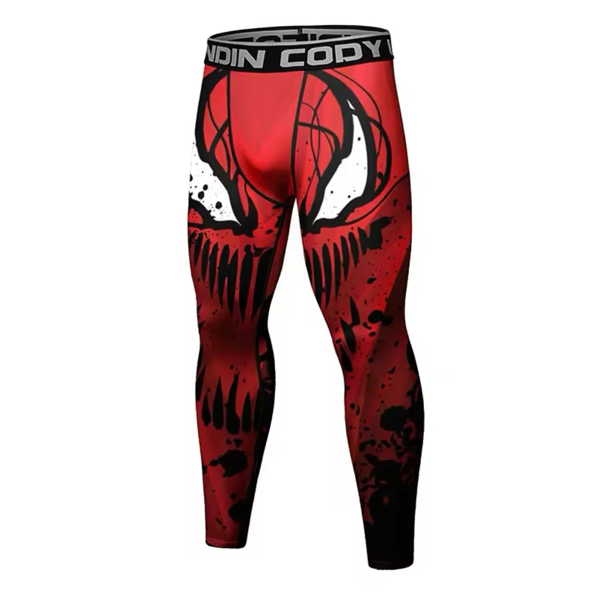 Red Carnage Premium Compression Spats for BJJ, MMA, Wrestling, CrossFit, Yoga, Running, Cycling, and More - MADE TO ORDER 2 WEEK DISPATCH