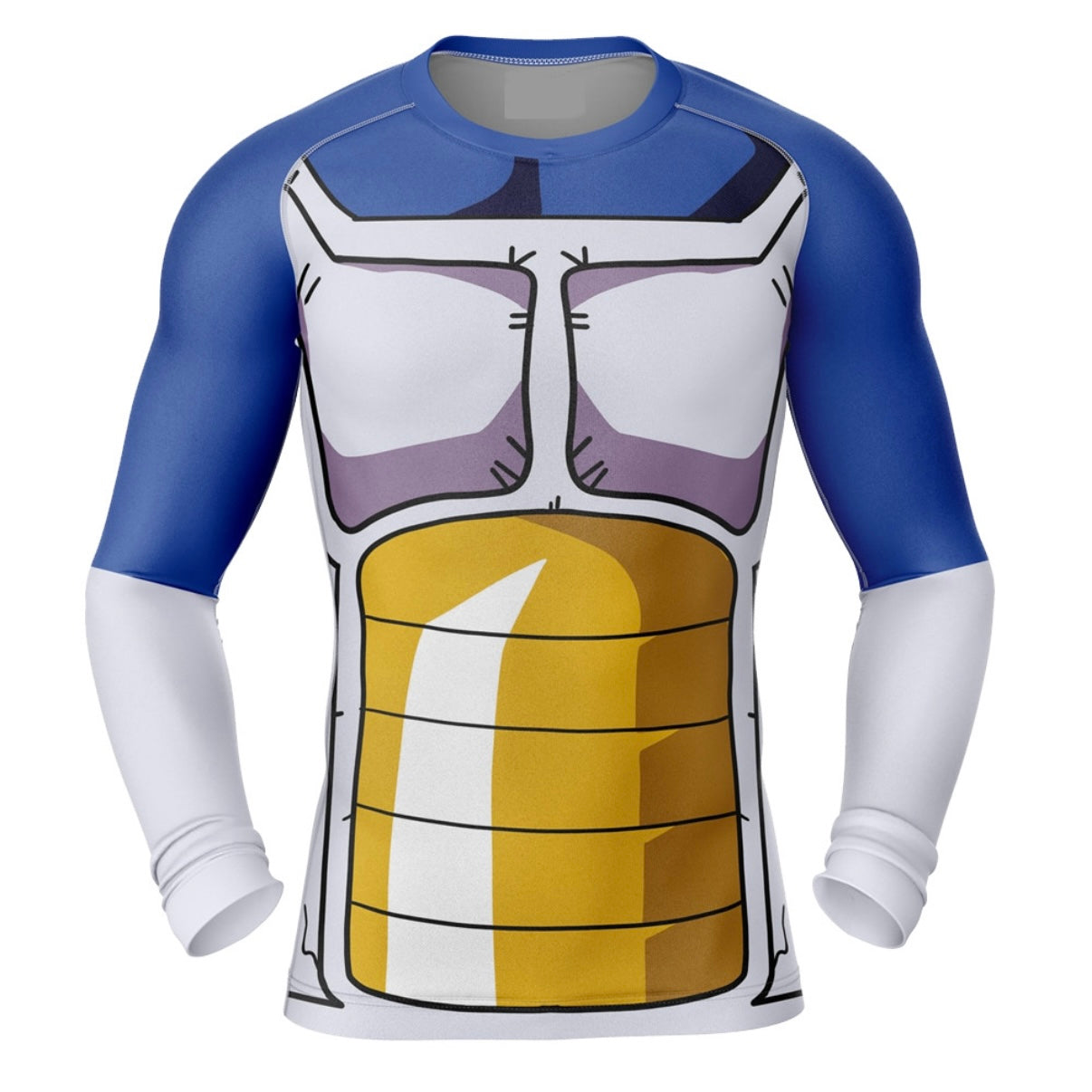 Dragon Ball Z Vegeta Suit Premium Rash Guard - LONG OR SHORT SLEEVE - MADE TO ORDER 2 WEEK DISPATCH