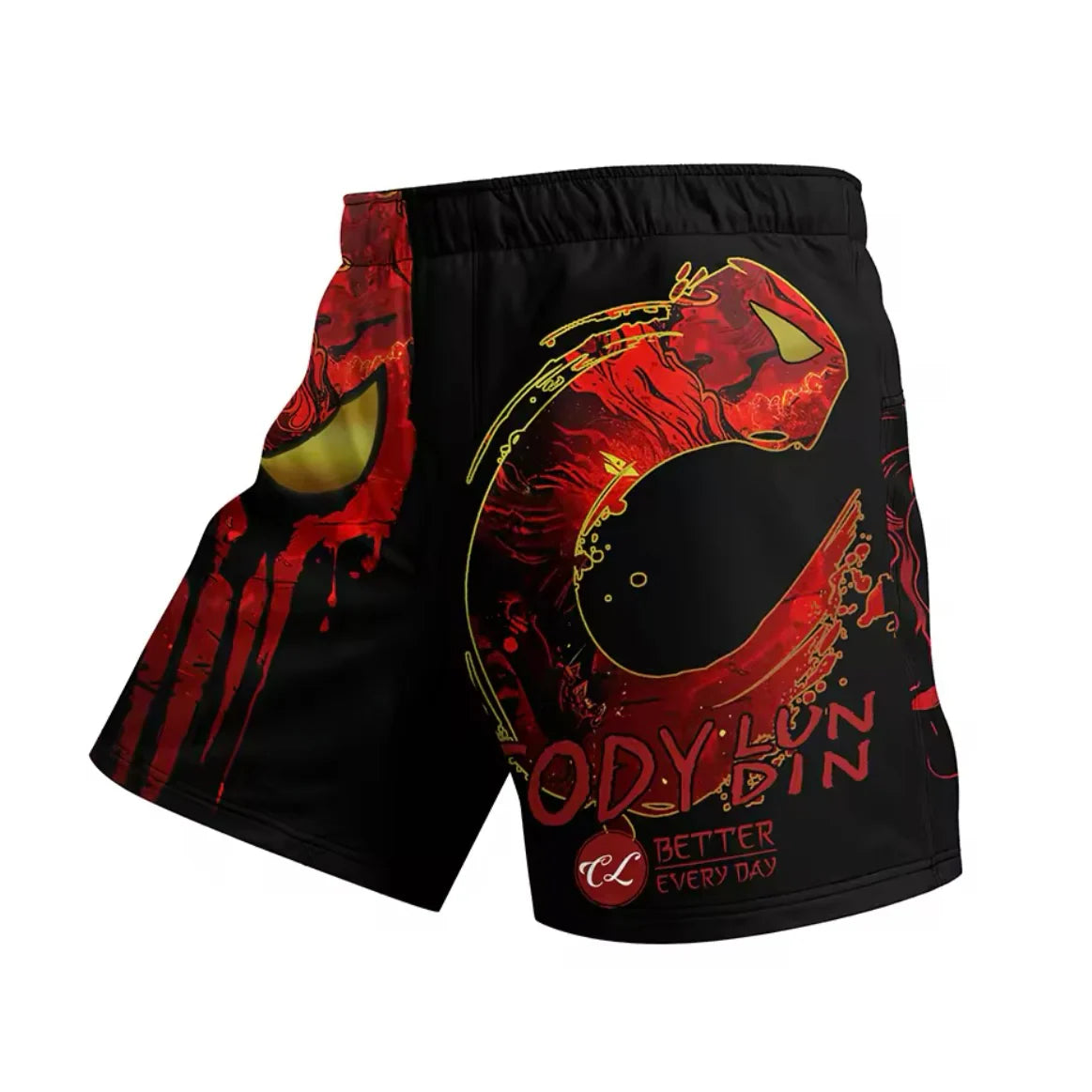 Red Skull Premium BJJ No Gi Grappling Shorts - MADE TO ORDER 2 WEEK DISPATCH