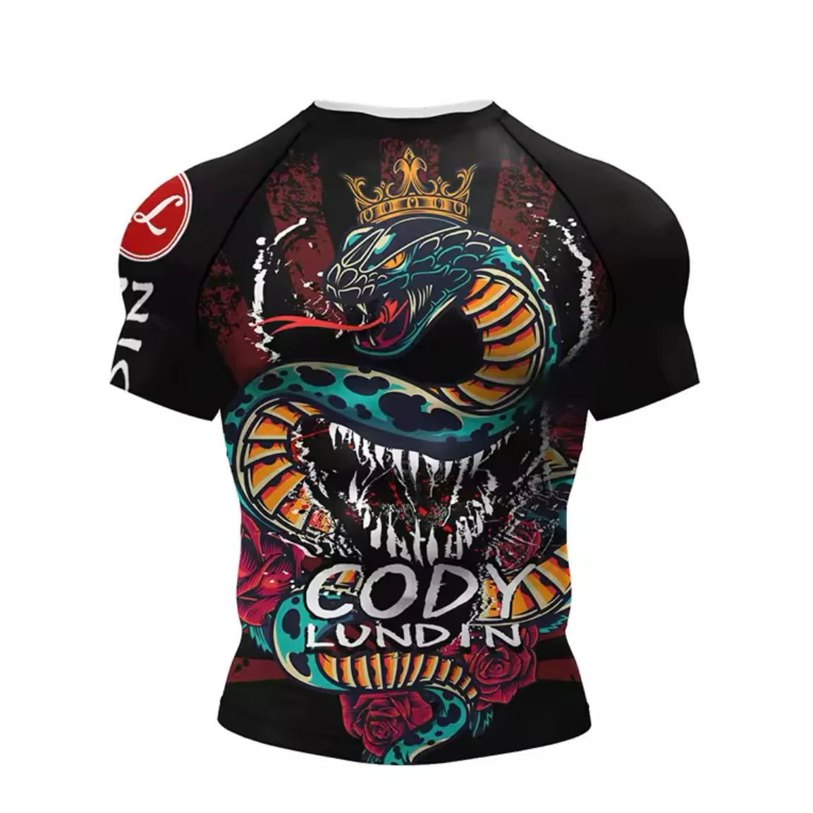 Snake King Premium BJJ / MMA Rash Guard - LONG & SHORT SLEEVE VARIATIONS - MADE TO ORDER 2 WEEK DISPATCH