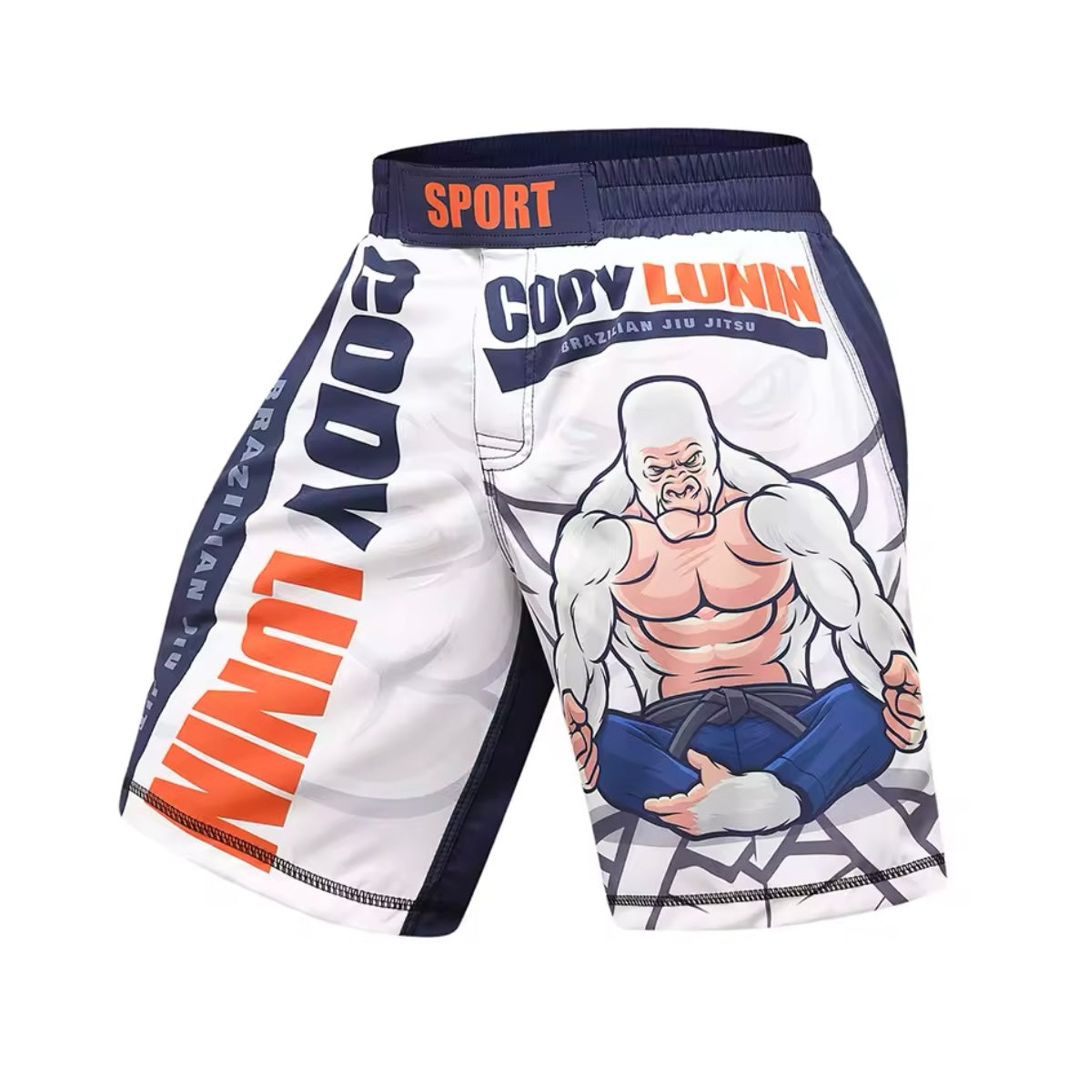 White Gorilla Premium BJJ No Gi / MMA Set. Rash Guard, Shorts & Spats - MADE TO ORDER 2 WEEK DISPATCH