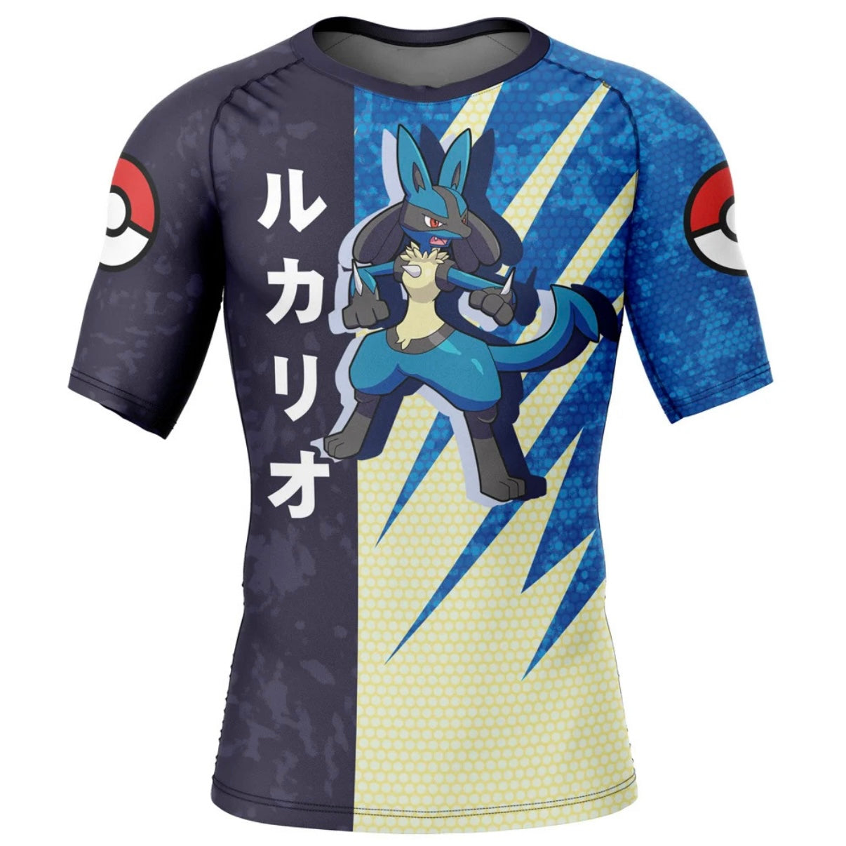 Pokemon Lucario Premium Short Sleeve Rash Guard - MADE TO ORDER 2 WEEK DISPATCH