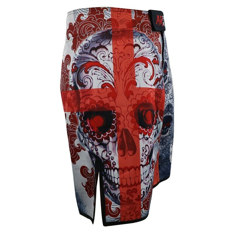 Red Cross Skull Premium MMA Grappling Shorts - MADE TO ORDER 2 WEEK DISPATCH