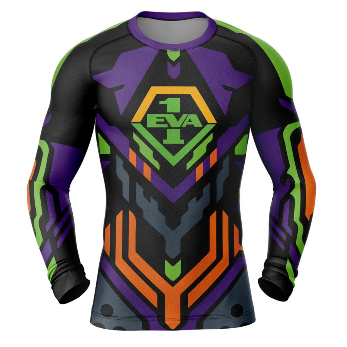 Evangelion Eva 01 Premium Rash Guard - LONG OR SHORT SLEEVE - MADE TO ORDER 2 WEEK DISPATCH
