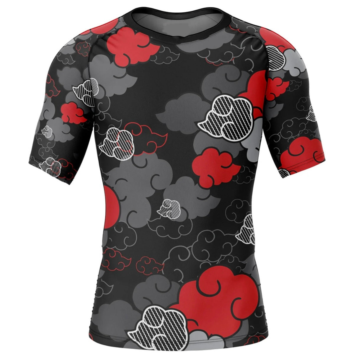 Naruto Black Aloha Akatsuki Premium Rash Guard - LONG OR SHORT SLEEVE - MADE TO ORDER 2 WEEK DISPATCH