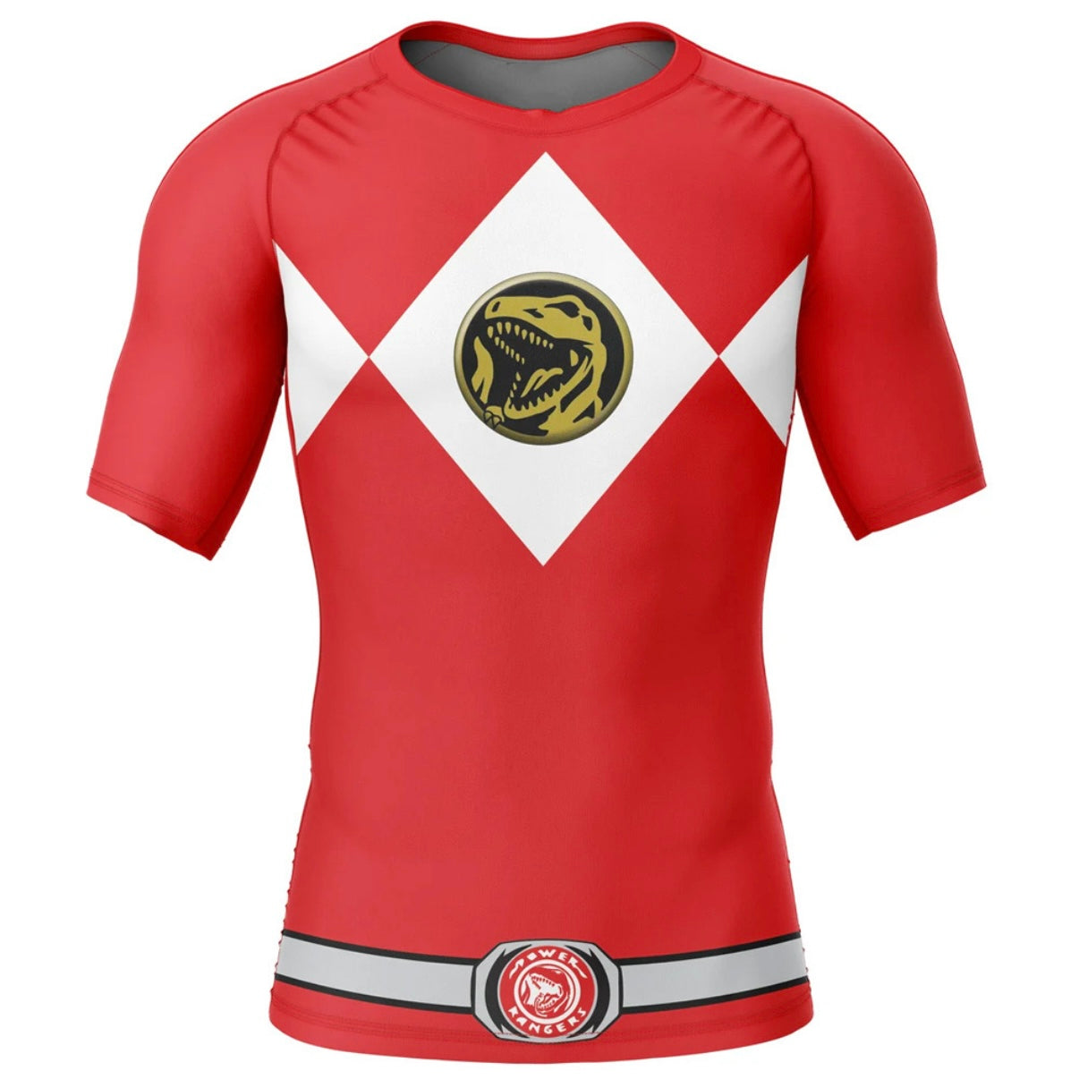 Red Power Ranger Premium Rash Guard - LONG OR SHORT SLEEVE - MADE TO ORDER 2 WEEK DISPATCH