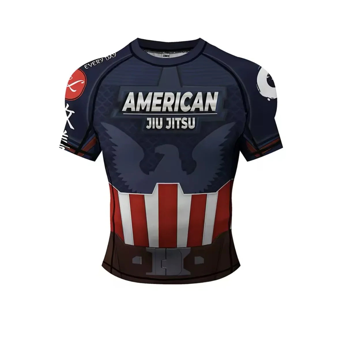 American Jiu Jitsu Premium BJJ / MMA Rash Guard - LONG & SHORT SLEEVE VARIATIONS - MADE TO ORDER 2 WEEK DISPATCH