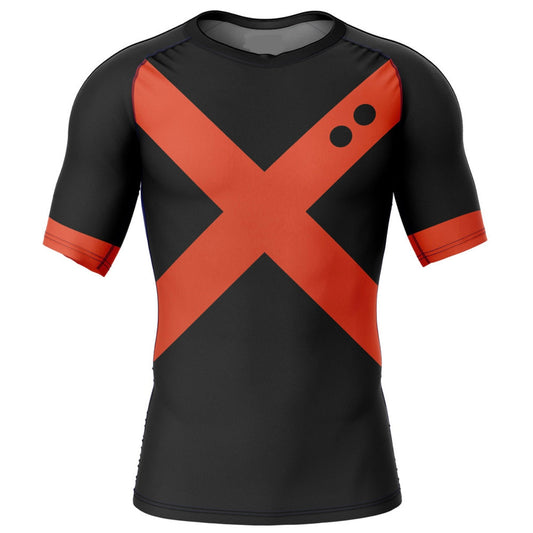 My Hero Academia Bakugo Premium Short Sleeve Rash Guard - MADE TO ORDER 2 WEEK DISPATCH