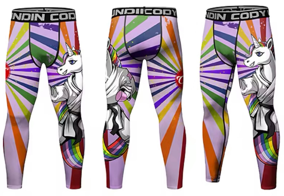 Unicorn Premium Compression Spats for BJJ, MMA, Wrestling, CrossFit, Yoga, Running, Cycling, and More - MADE TO ORDER 2 WEEK DISPATCH