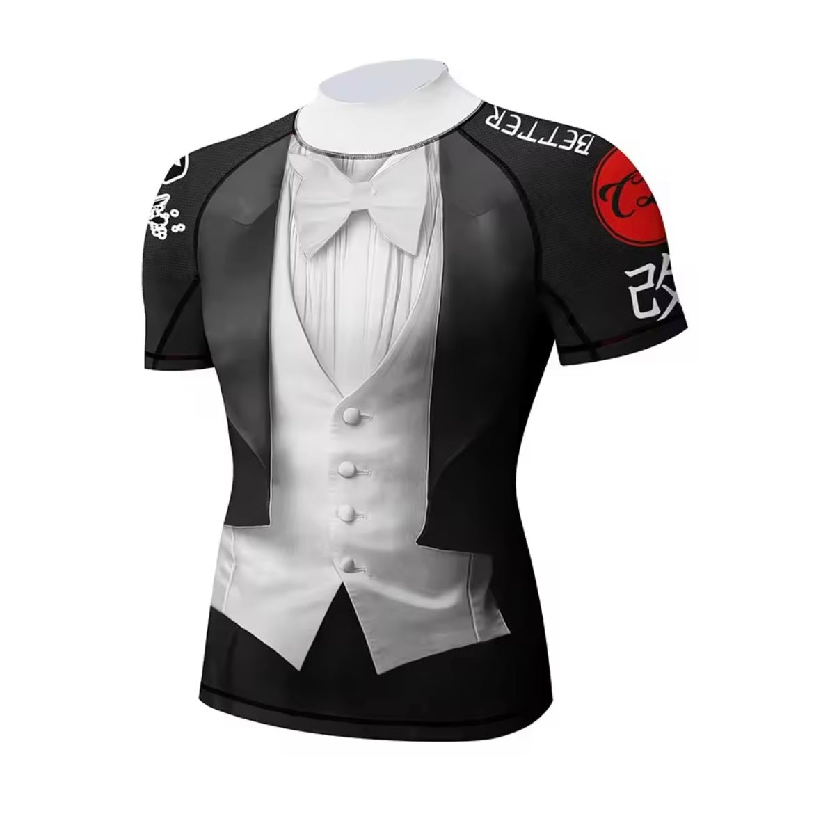 Tuxedo Premium High Neck BJJ No Gi / MMA Set. Rash Guard, Shorts & Spats - MADE TO ORDER 2 WEEK DISPATCH