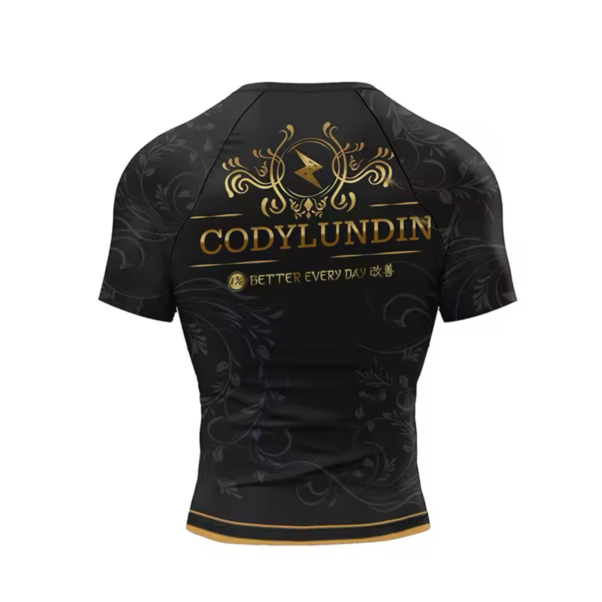 Black & Gold Premium BJJ / MMA Rash Guard - LONG & SHORT SLEEVE VARIATIONS - MADE TO ORDER 2 WEEK DISPATCH