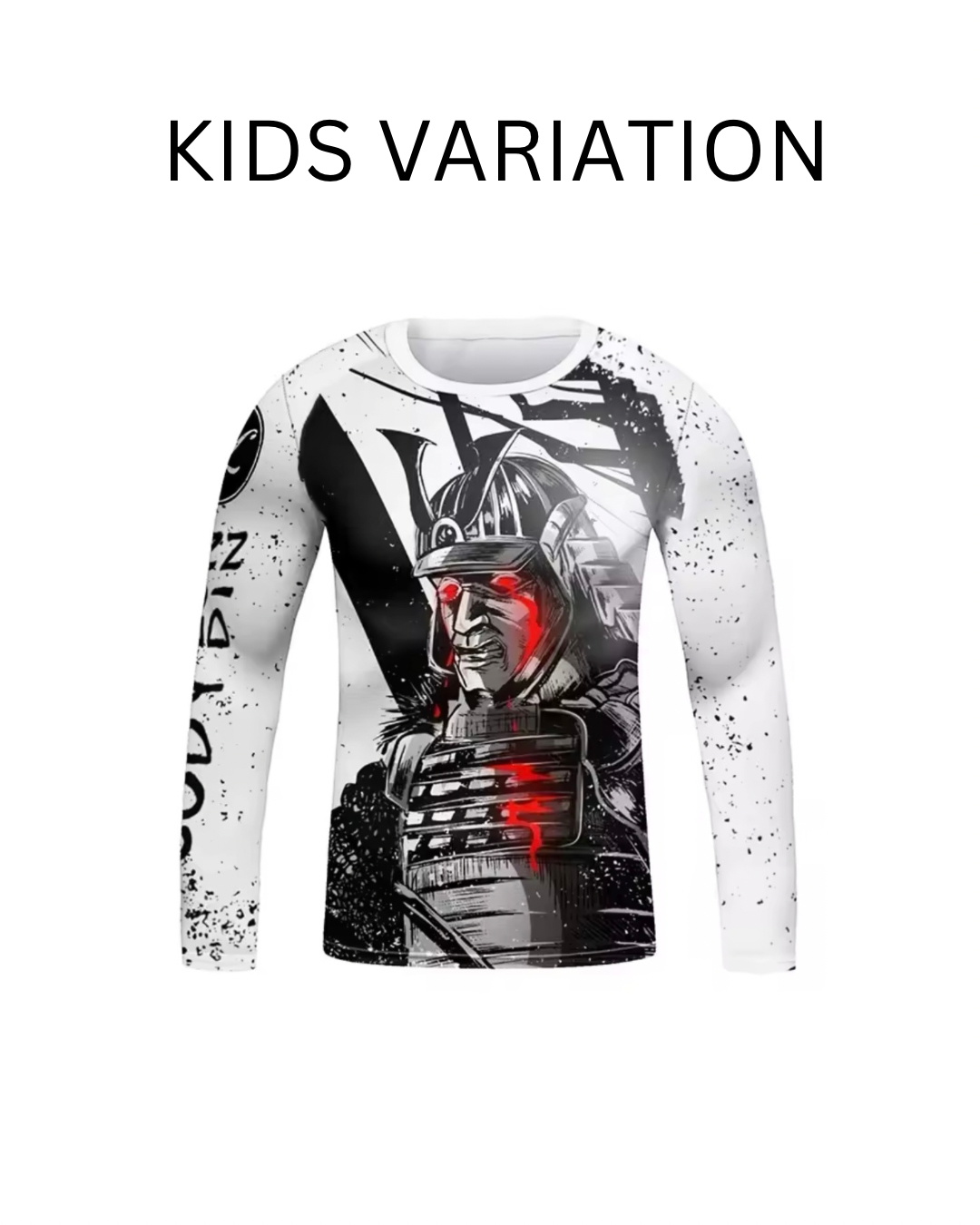 Samurai Warrior Premium BJJ / MMA Rash Guard - LONG & SHORT SLEEVE VARIATIONS - MADE TO ORDER 2 WEEK DISPATCH