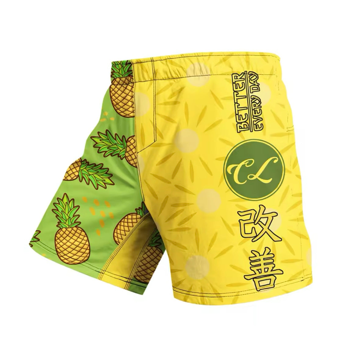 Pineapple Premium BJJ No Gi / MMA Set. Rash Guard, Shorts & Spats - MADE TO ORDER 2 WEEK DISPATCH