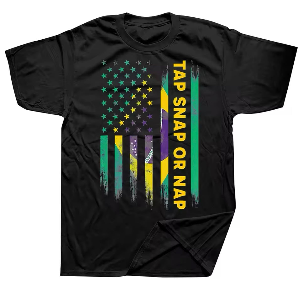 Tap Snap or Nap Black BJJ T-Shirt - MADE TO ORDER 2 WEEK DISPATCH