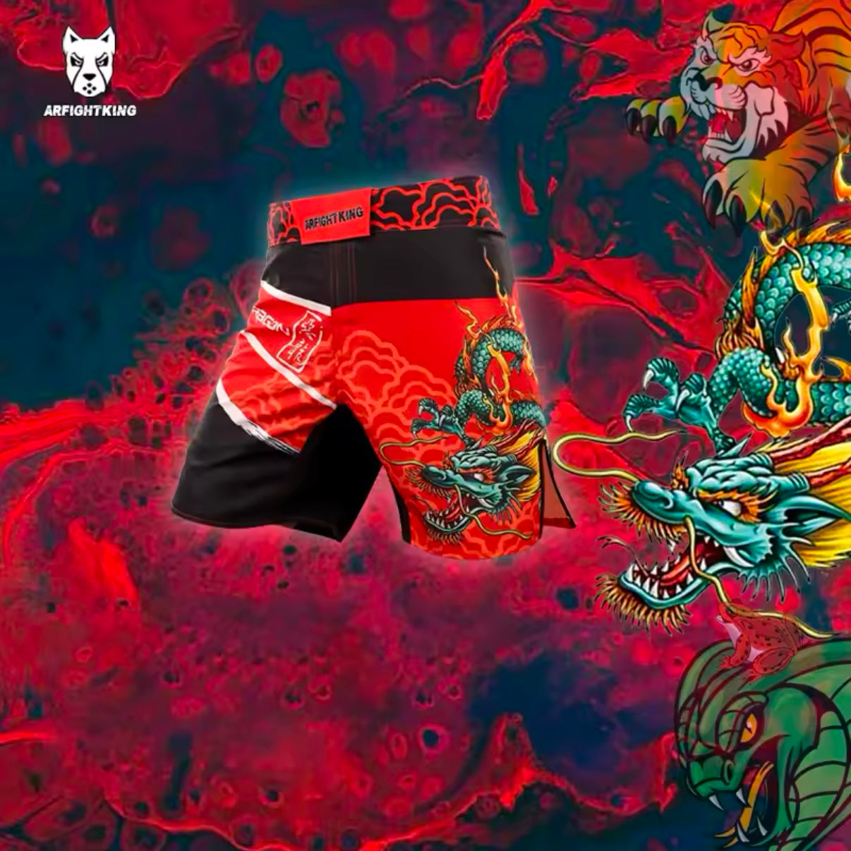 Red Dragon Premium MMA Grappling Shorts - MADE TO ORDER 2 WEEK DISPATCH