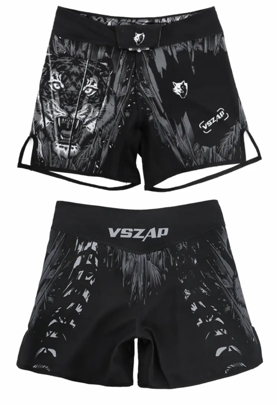 Tiger Roar Black Premium MMA Grappling Shorts - MADE TO ORDER 2 WEEK DISPATCH