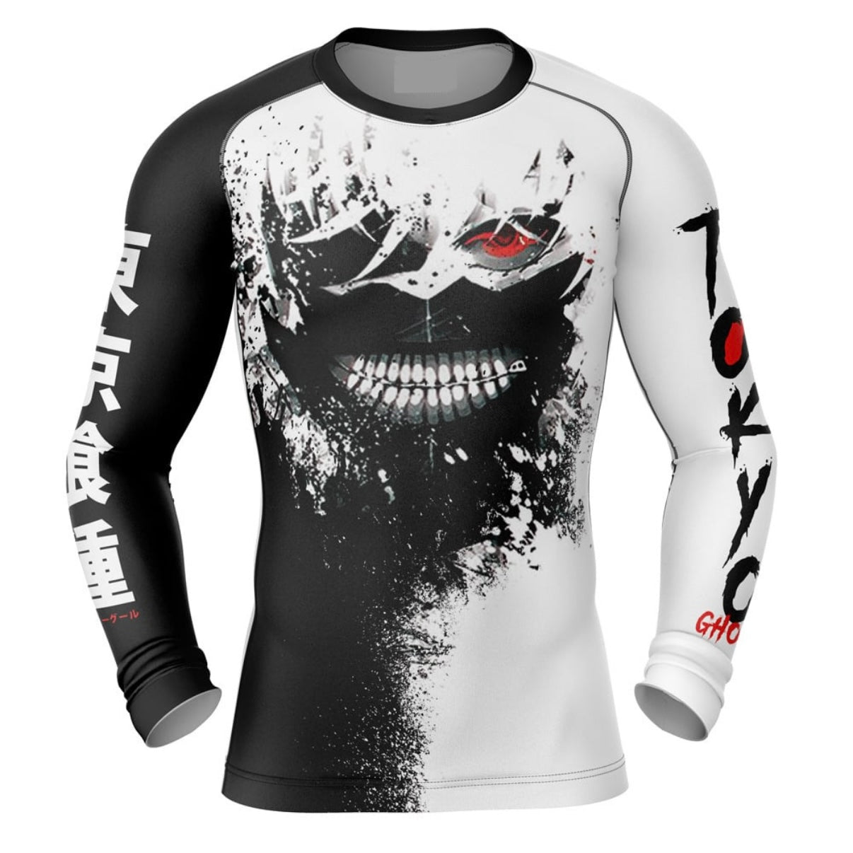 Tokyo Ghoul Ken Kaneki Premium Rash Guard - LONG OR SHORT SLEEVE - MADE TO ORDER 2 WEEK DISPATCH