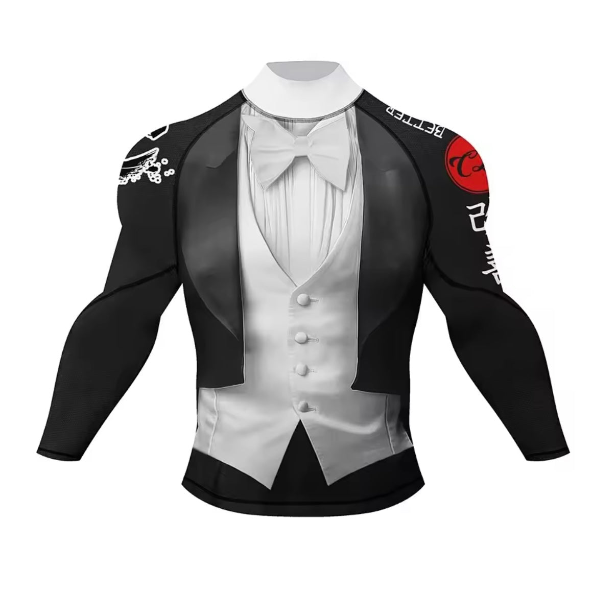 Tuxedo Premium High Neck BJJ No Gi / MMA Set. Rash Guard, Shorts & Spats - MADE TO ORDER 2 WEEK DISPATCH