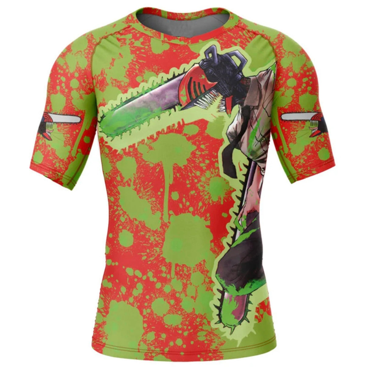 Chainsaw Man Chainsaw Demon Short Sleeve Rash Guard - MADE TO ORDER 2 WEEK DISPATCH