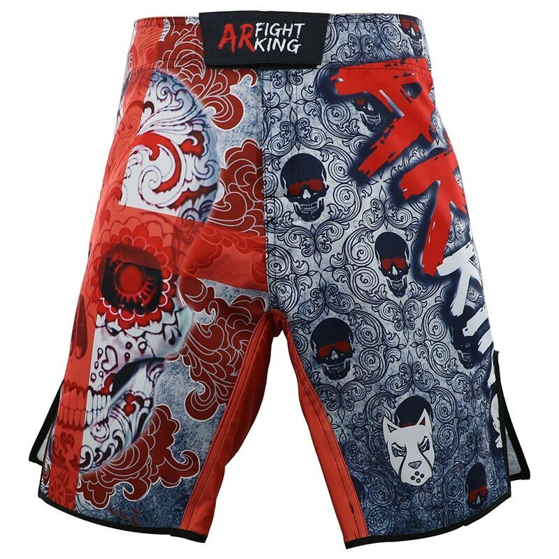 Red Cross Skull Premium MMA Grappling Shorts - MADE TO ORDER 2 WEEK DISPATCH