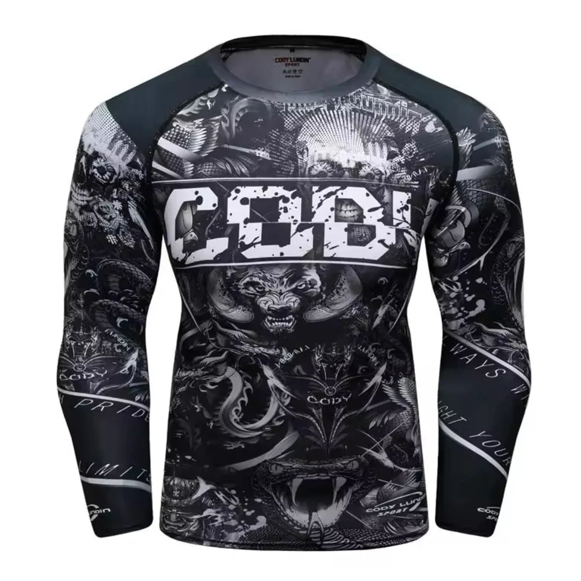 Venom & Death Premium BJJ / MMA Long Sleeve Rash Guard - MADE TO ORDER 2 WEEK DISPATCH