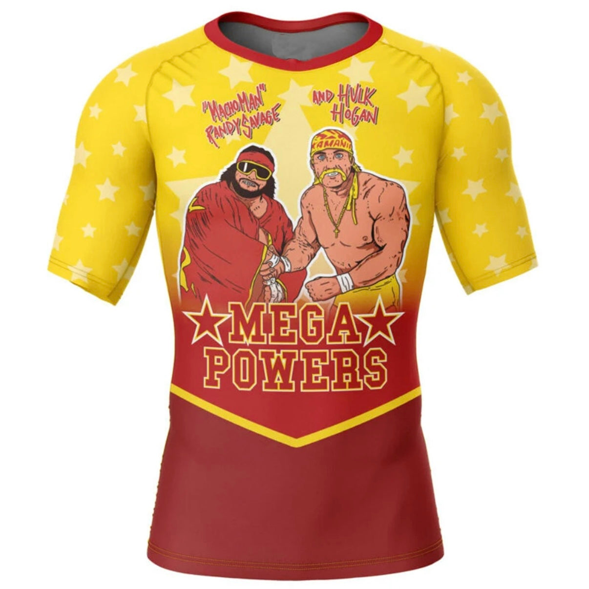 Hulk Hogan x Macho Man Premium Short Sleeve Rash Guard - MADE TO ORDER 2 WEEK DISPATCH
