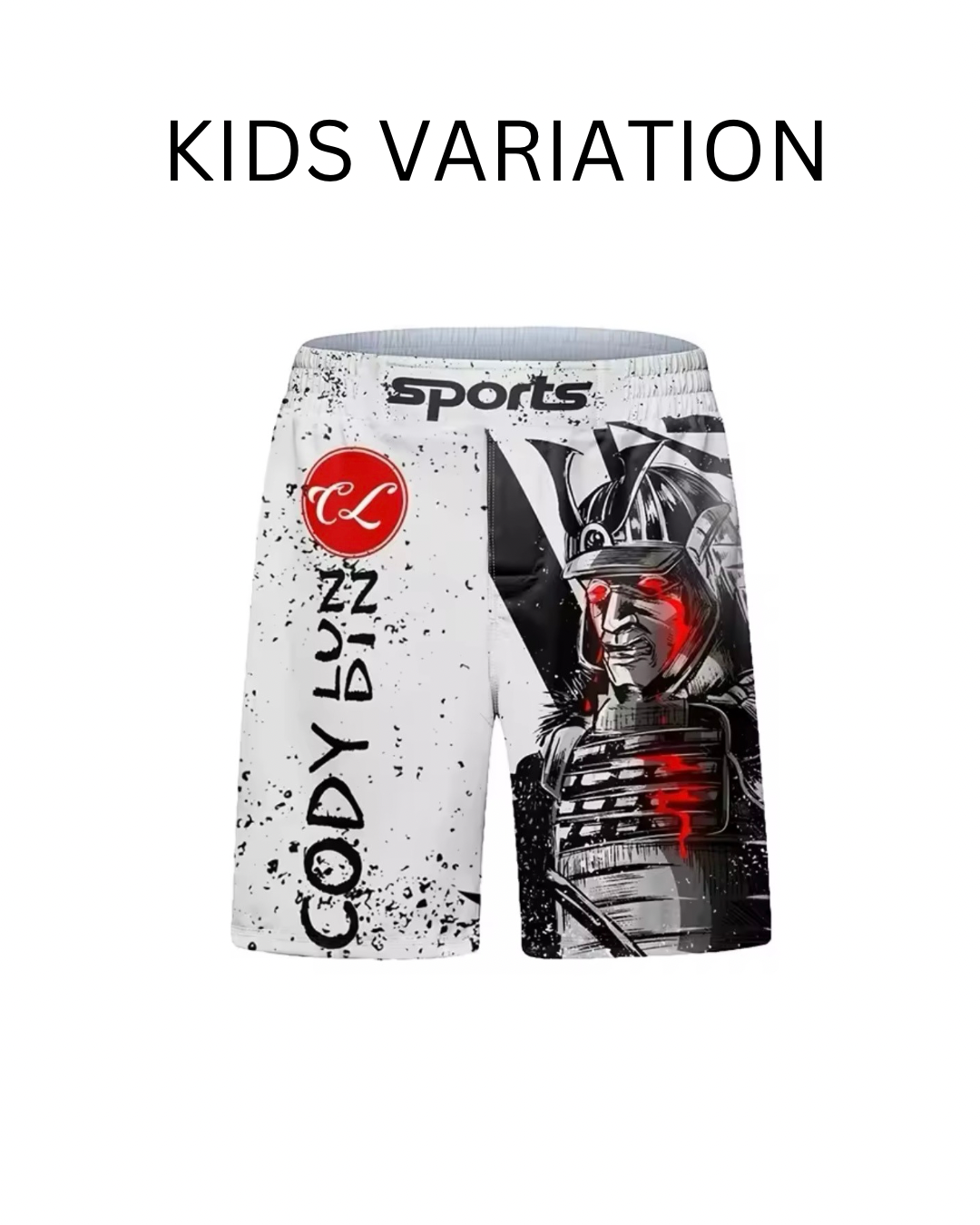 Samurai Warrior Premium BJJ No Gi / MMA Set. Rash Guard, Shorts & Spats - MADE TO ORDER 2 WEEK DISPATCH