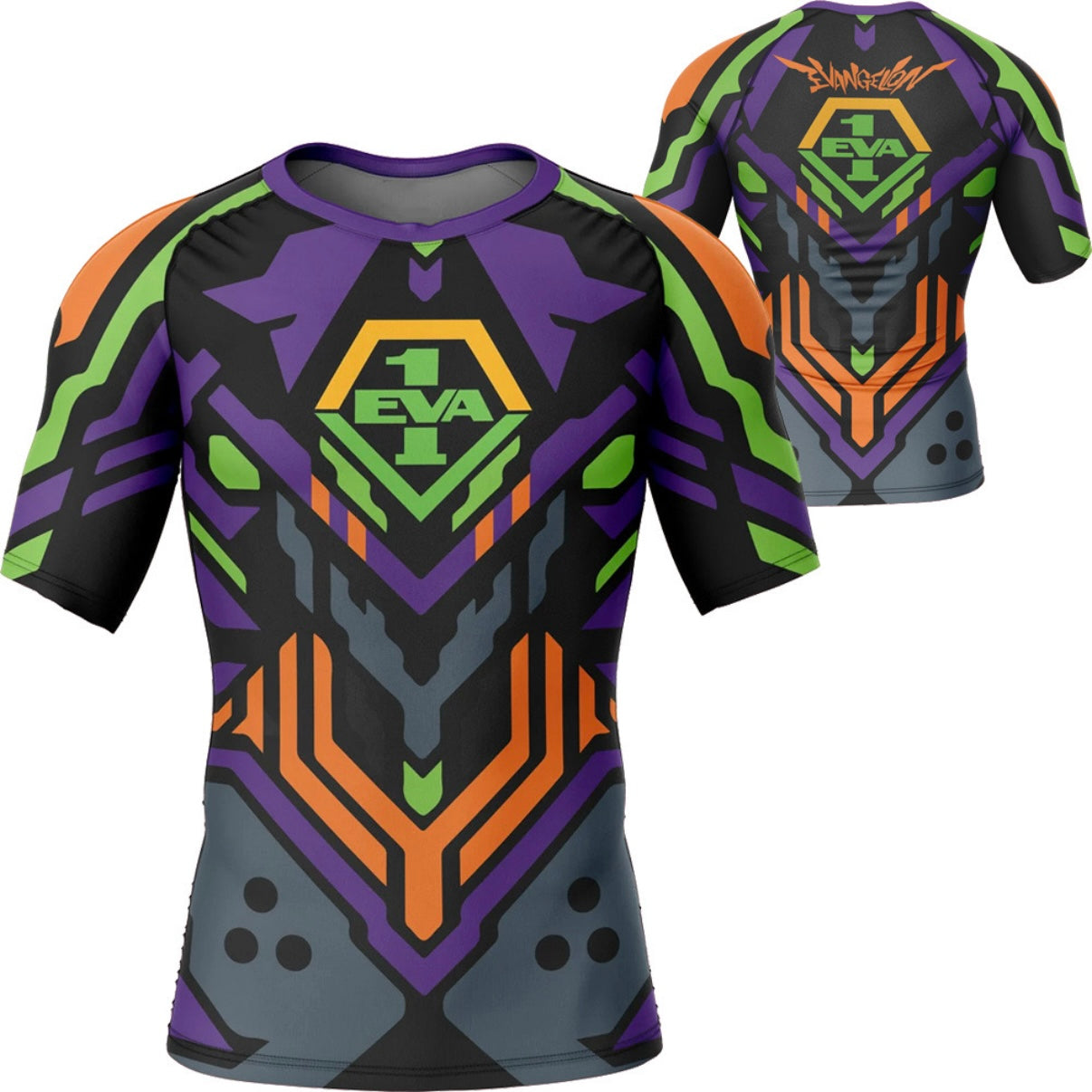 Evangelion Eva 01 Premium Rash Guard - LONG OR SHORT SLEEVE - MADE TO ORDER 2 WEEK DISPATCH