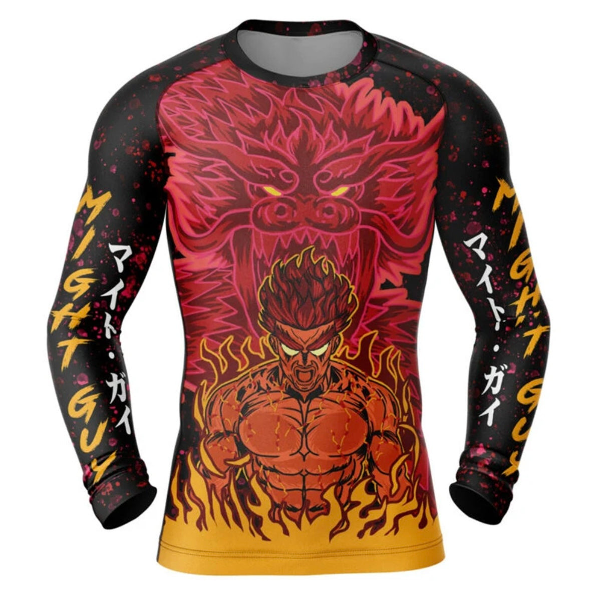 Naruto Might Guy 8th Gate Premium Rash Guard - LONG OR SHORT SLEEVE - MADE TO ORDER 2 WEEK DISPATCH