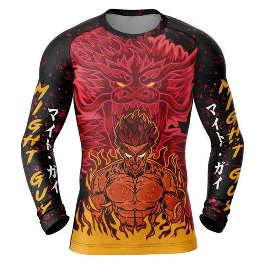 Naruto Might Guy 8th Gate Premium Rash Guard - LONG OR SHORT SLEEVE - MADE TO ORDER 2 WEEK DISPATCH