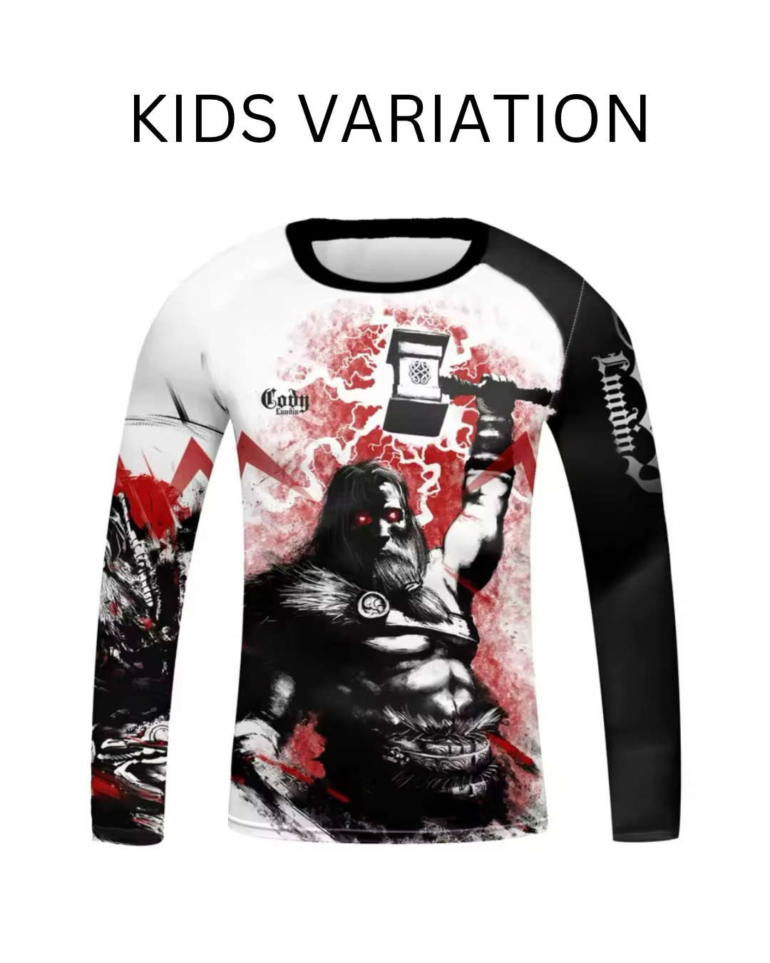 Warrior God Premium BJJ / MMA Rash Guard - LONG & SHORT SLEEVE VARIATIONS - MADE TO ORDER 2 WEEK DISPATCH