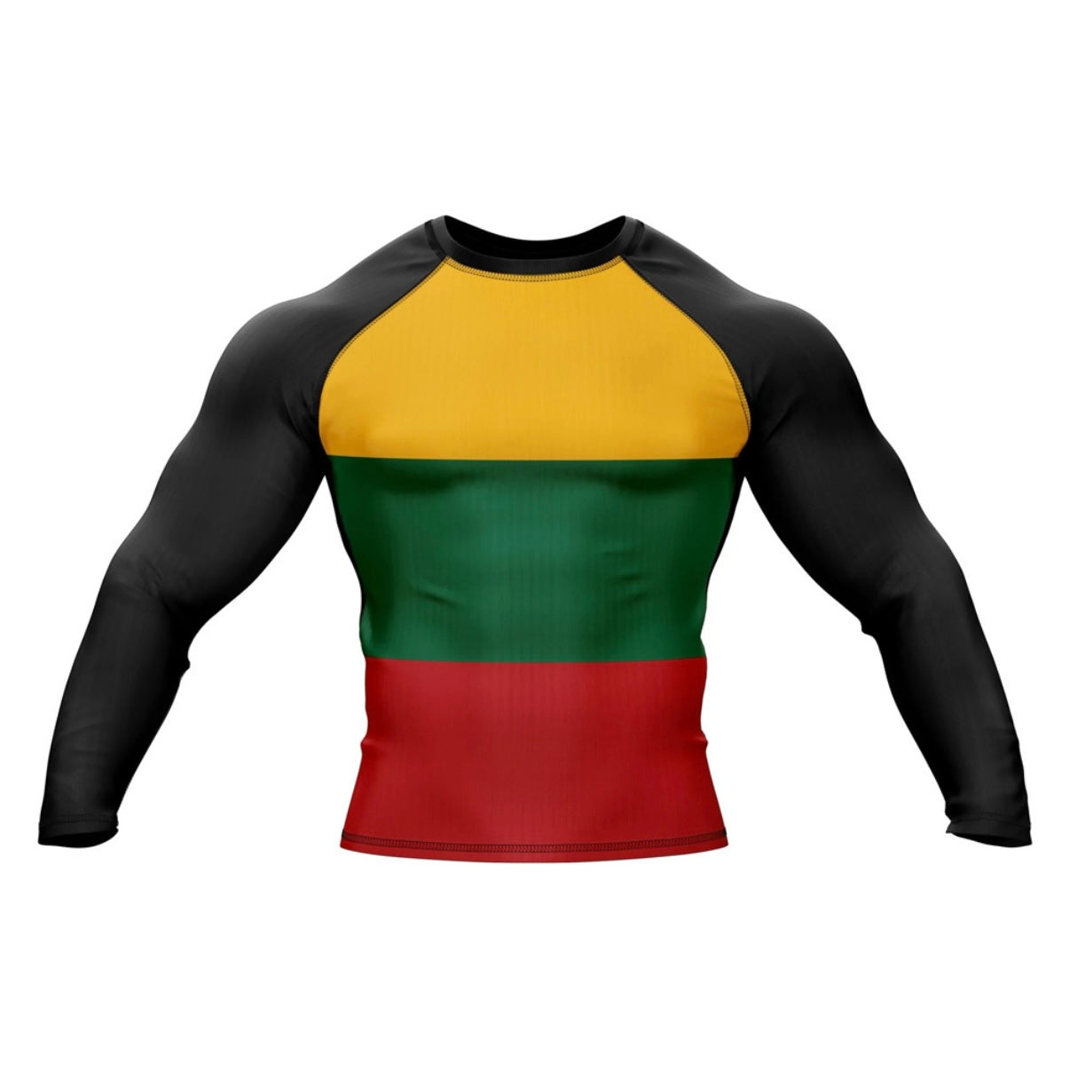 Lithuania (Lietuva) Premium Rash Guard - LONG OR SHORT SLEEVE - MADE TO ORDER 2 WEEK DISPATCH
