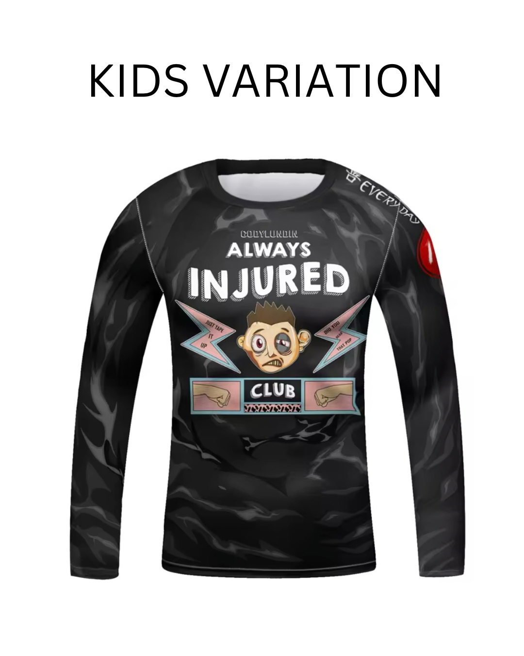 Always Injured Premium BJJ No Gi / MMA Set. Rash Guard, Shorts & Spats - MADE TO ORDER 2 WEEK DISPATCH