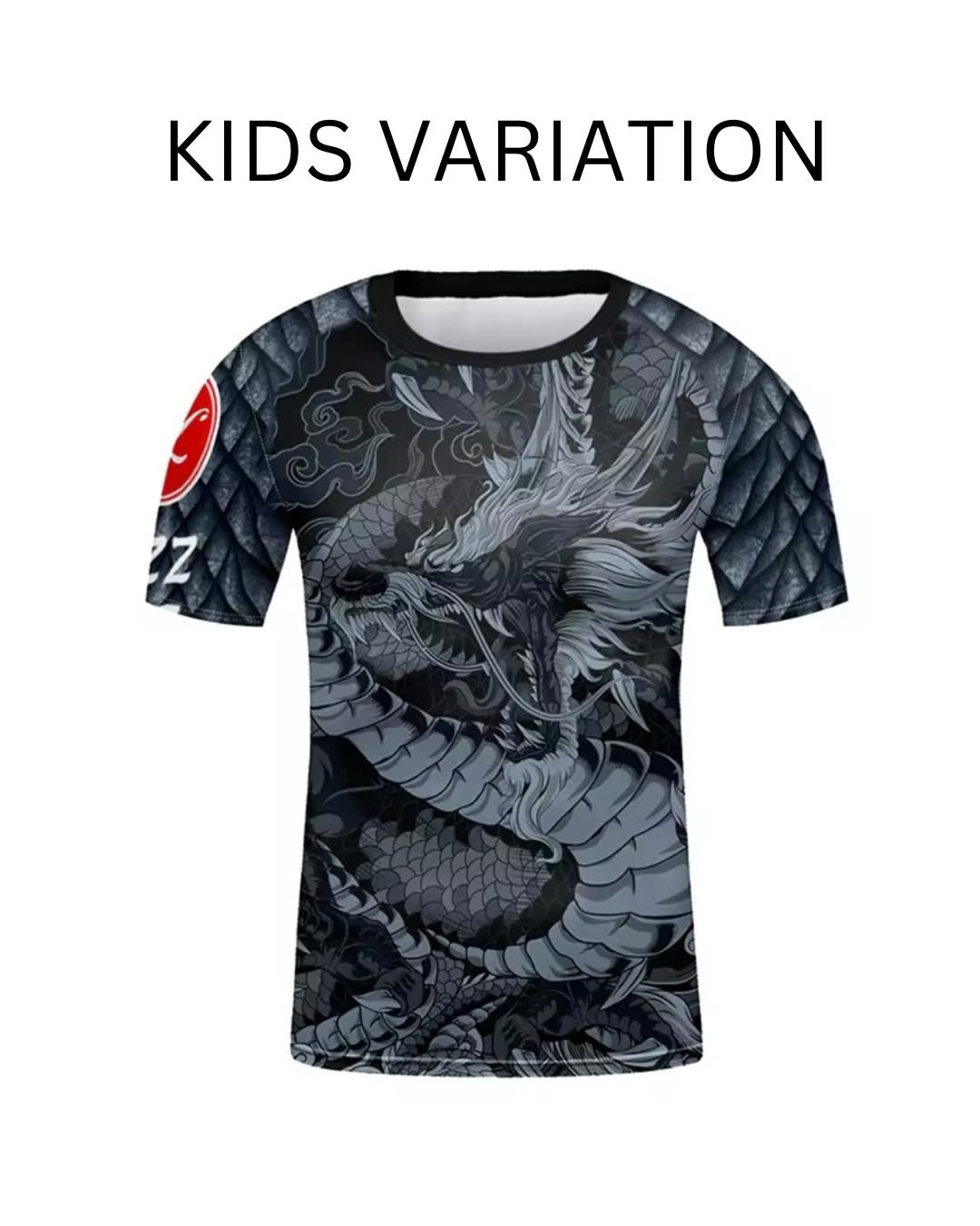 Black Dragon Premium BJJ / MMA Rash Guard - LONG & SHORT SLEEVE VARIATIONS - MADE TO ORDER 2 WEEK DISPATCH